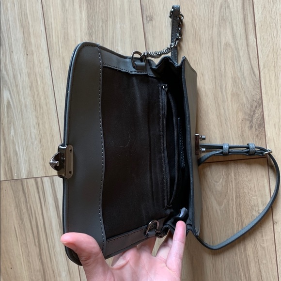 Christopher Kon - Gray Leather Crossbody Bag - Picture 6 of 6